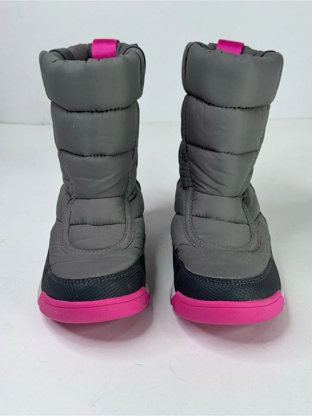 Sorel Kids Gray and Pink Padded Snow Boots